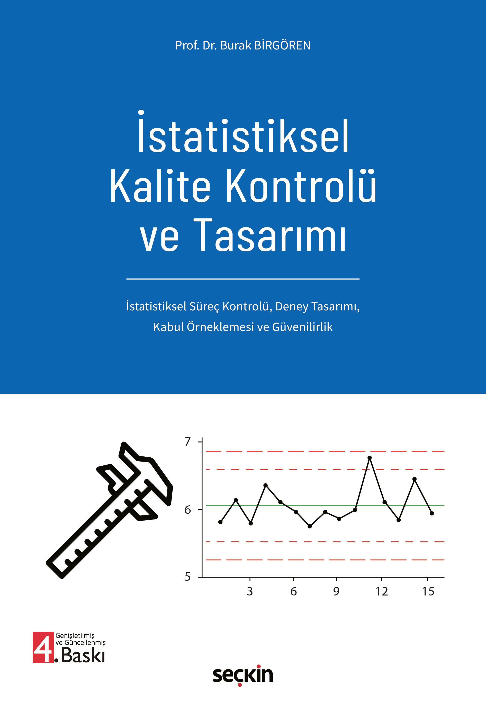 İstatistiksel Kalite Kontrolü ve Tasarımı  İstatistiksel Süreç Kontrolü,  Deney Tasarımı, Kabul Örneklemesi ve Güvenilirlik