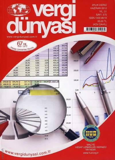 Vergi Dünyası Dergisi Haziran 2012 Mehmet Ali Ceylan