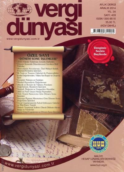 Vergi Dünyası Dergisi Aralık 2014 Mustafa Bedel