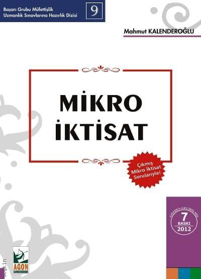 Mikro İktisat Mahmut Kalenderoğlu, U. Güçlü Dinç  - Kitap