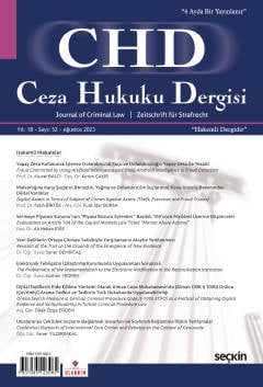 Ceza Hukuku Dergisi Sayı: 52 – Ağustos 2023 Prof. Dr. Veli Özer Özbek 