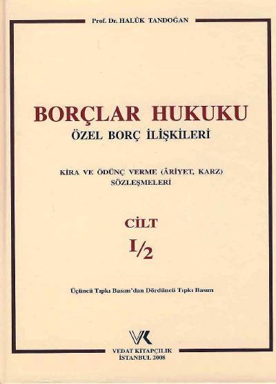 Borçlar Hukuku Özel Borç İlişkileri Haluk Tandoğan