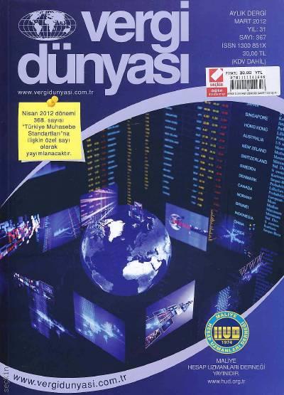 Vergi Dünyası Dergisi Mart 2012 Murat Ürkmez