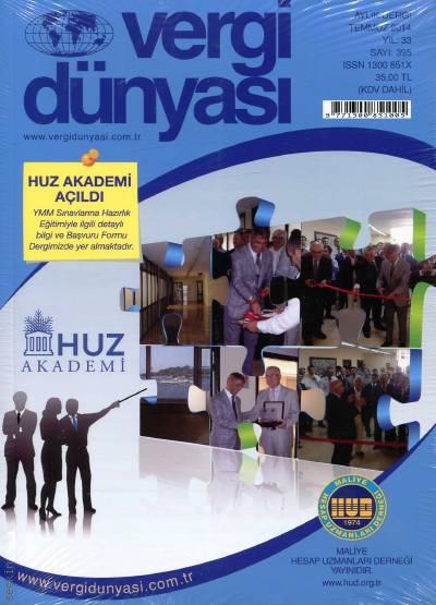 Vergi Dünyası Dergisi Temmuz 2014 Mustafa Bedel