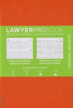 Lawyer Probook Büyük Boy Ajanda (16 Aylık) Turuncu 2026