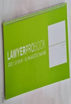 Lawyer Probook Masa Takvimi XL (12 Aylık ) Büyük 15,5×40 cm  (72 yaprak) Lawyer Ajanda 