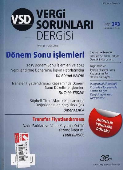 Vergi Sorunları Dergisi Sayı:303 Aralık 2013 Olcay Kolotoğlu 