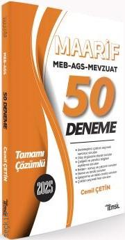 Maarif MEB–AGS–Mevzuat 50 Deneme Tamamı Çözümlü Cemil Çetin  - Kitap