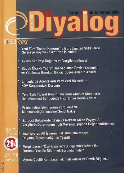Vergici ve Muhasebeciyle Diyalog Dergisi Sayı:294 Ekim 2012 Süleyman Genç 