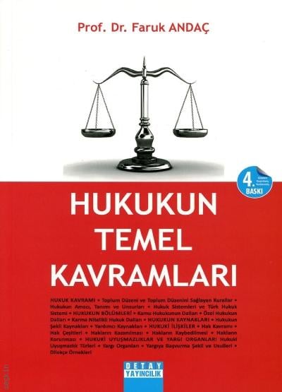 Hukukun Temel Kavramları Prof. Dr. Faruk Andaç  - Kitap