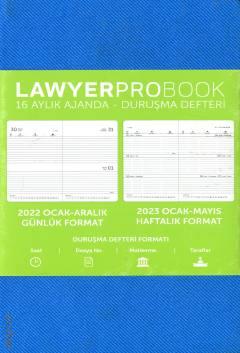 Lawyer Probook Küçük Boy (16 Aylık) Ajanda Mavi 2022 Lawyer Ajanda