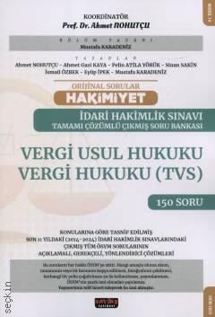 HAKİMİYET Adli Hakimlik Vergi Usul Vergi Hukuku TVS Çıkmış Soru Bankası  Ahmet Nohutçu