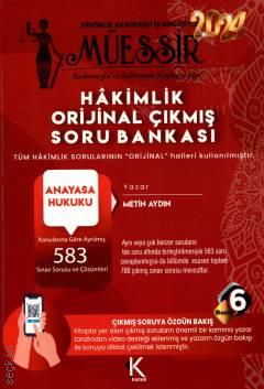 Müessir – Hâkimlik  Anayasa Hukuku Orijinal Çıkmış Soru Bankası Metin Aydın