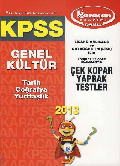 KPSS Genel Kültür (Tarih – Coğrafya – Yurttaşlık) Çek Kopar Yaprak Testler Yazar Belirtilmemiş