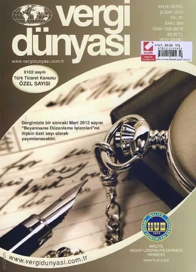 Vergi Dünyası Dergisi Şubat 2012 Murat Ürkmez