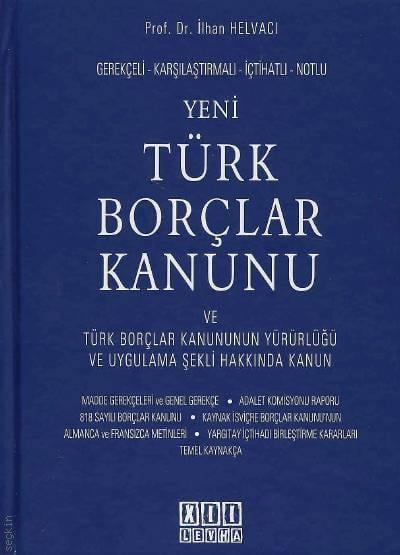 Yeni Türk Borçlar Kanunu İlhan Helvacı
