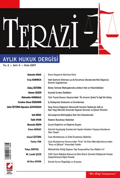 Terazi Aylık Hukuk Dergisi Sayı:5 Ocak 2007 Mehmet Handan Surlu 