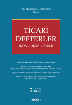 Ticari Defterler (Konu Dizin Listeli) Filiz Berberoğlu Yenipınar  - Kitap