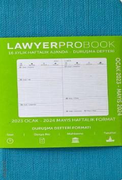 Lawyer Probook Cep Boy Ajanda (16 Aylık) Turkuaz Haftalık Avukat Ajandası (8.5*15.5) Lawyer Ajanda 