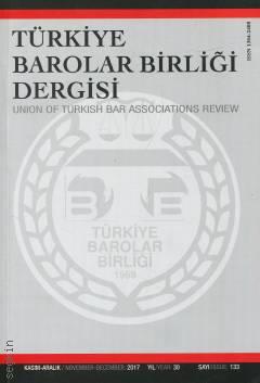 Türkiye Barolar Birliği Dergisi – Sayı:133 Kasım – Aralık 2017 Özlem Bilgilioğlu  - Kitap