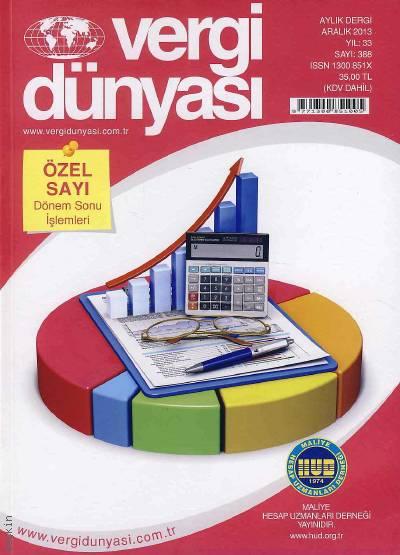 Vergi Dünyası Dergisi Aralık 2013 Mustafa Bedel