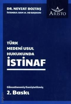 Türk Medeni Usul Hukukunda İstinaf Dr. Nevzat Boztaş  - Kitap