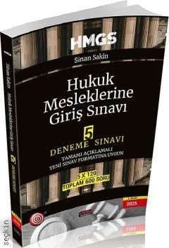 HMGS Hukuk Mesleklerine Giriş Sınavı 5 Deneme Sınavı Sinan Sakin  - Kitap