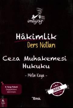 İmtiyaz Ceza Muhakemesi Hukuku Hakimlik Ders Notları Metin Kaya  - Kitap