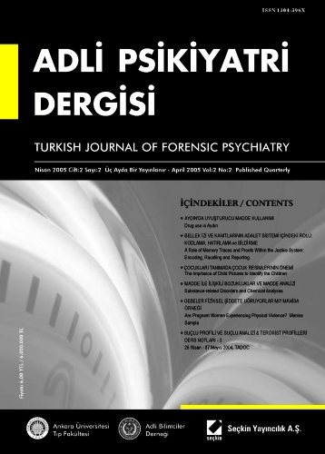 Adli Psikiyatri Dergisi – Cilt:2 Sayı:1 Ocak 2005 Prof. Dr. İ. Hamit Hancı 