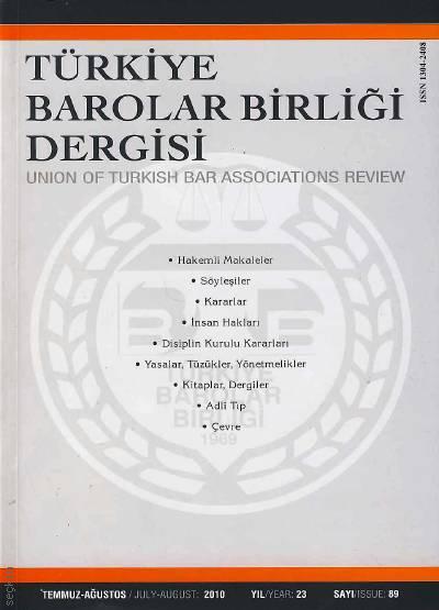 Türkiye Barolar Birliği Dergisi – Sayı:75 Oya Günendi Yağan 