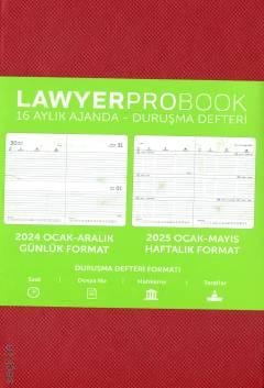 Lawyer Probook Küçük Boy Ajanda (16 Aylık) Kırmızı