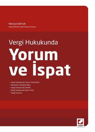 Vergi Hukukunda Yorum ve İspat Mehmet Batun