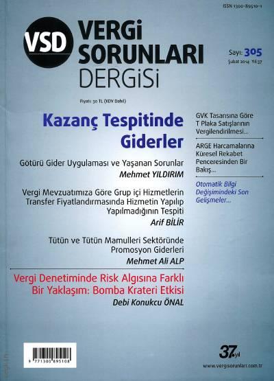 Vergi Sorunları Dergisi Sayı:305 Şubat 2014 Olcay Kolotoğlu 