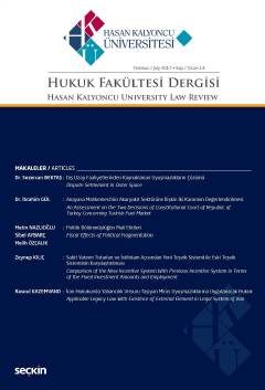Hasan Kalyoncu Üniversitesi Hukuk Fakültesi Dergisi Sayı:14 Temmuz 2017 Dr. İbrahim Gül 