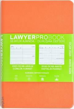 Lawyer Probook Büyük Boy Ajanda (16 Aylık) Turuncu 2025 Lawyer Ajanda