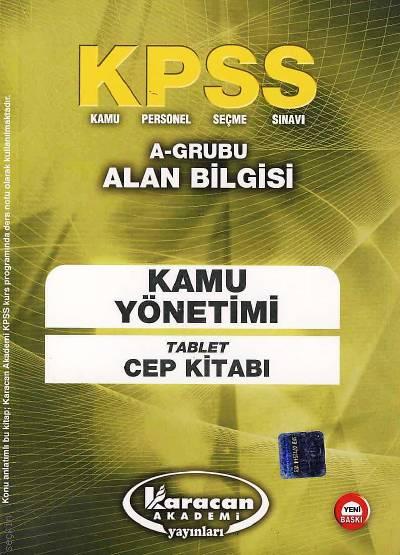 Kpss A–Grubu Alan Bilgisi Kamu Yönetimi Tablet Cep Kitabı  Yazar Belirtilmemiş  - Kitap