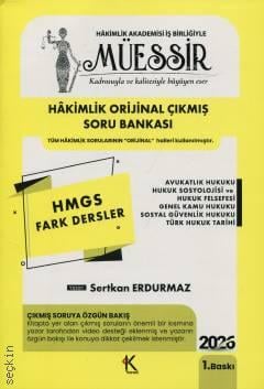 Müessir HMGS Orijinal Çıkmış Fark Dersler Soru Bankası Sertkan Erdurmaz  - Kitap