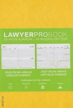 Lawyer Probook Küçük Boy Ajanda (16 Aylık) Sarı 2026