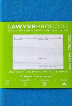 Lawyer Probook Cep Boy Ajanda (16 Aylık) Mavi Haftalık Avukat Ajandası (8.5*15.5) Lawyer Ajanda 