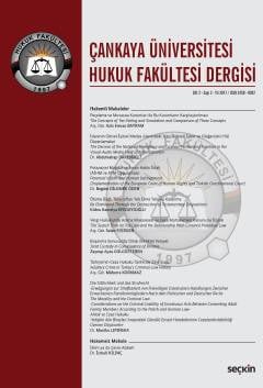 Çankaya Üniversitesi Hukuk Fakültesi Dergisi Cilt:2 Sayı:2 Ekim 2017 Prof. Dr. Mehmet Turhan 