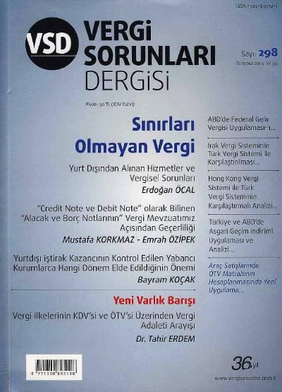 Vergi Sorunları Dergisi Sayı:298 Temmuz 2013 Olcay Kolotoğlu 