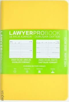 Lawyer Probook Büyük Boy Ajanda (16 Aylık) Sarı 2025 Lawyer Ajanda