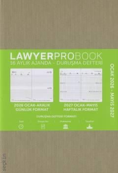 Lawyer Probook Büyük Boy Ajanda (16 Aylık) Bej 2026