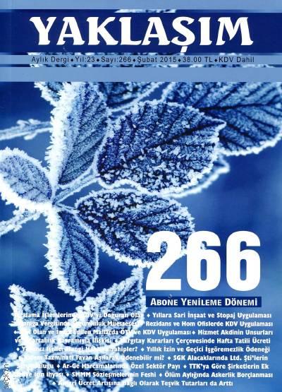 Yaklaşım Dergisi Sayı:266 Şubat 2015 Şükrü Kızılot