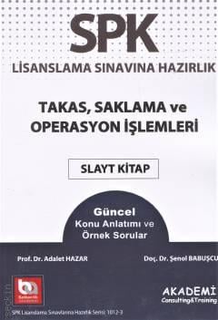 Takas, Saklama ve Operasyon İşlemleri Slayt Kitap Şenol Babuşcu, Adalet Hazar