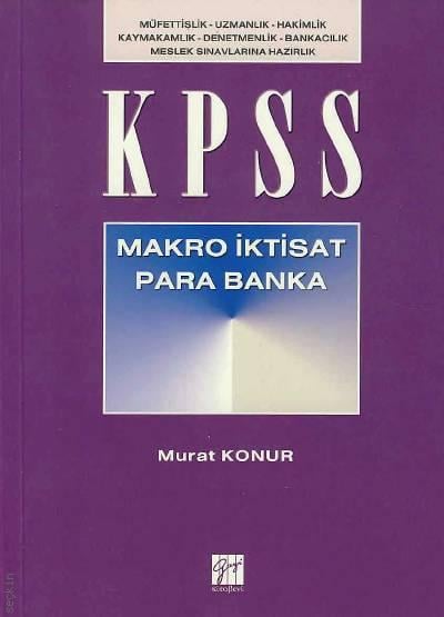 KPSS Makro İktisat – Para Banka Murat Konur  - Kitap