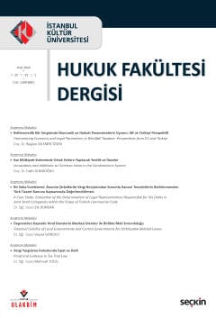 İstanbul Kültür Üniversitesi Hukuk Fakültesi Dergisi Cilt:25 – Sayı:1 Ocak 2026 Dr. Öğr. Üyesi Nihal Ural 