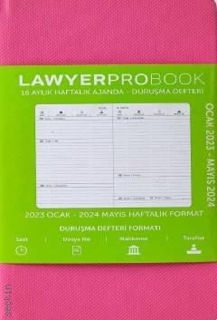 Lawyer Probook Cep Boy Ajanda (16 Aylık) Pembe Haftalık Avukat Ajandası (8.5*15.5) Lawyer Ajanda 