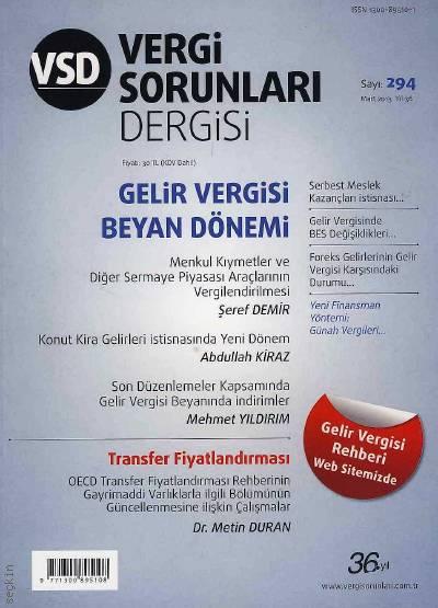 Vergi Sorunları Dergisi Sayı:294 Mart 2013 Olcay Kolotoğlu 