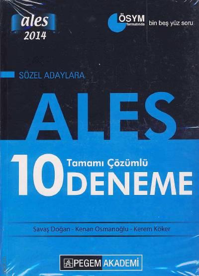 ALES Sözel Adaylar için 10 Deneme 2014 Tamamı Çözümlü Komisyon  - Kitap